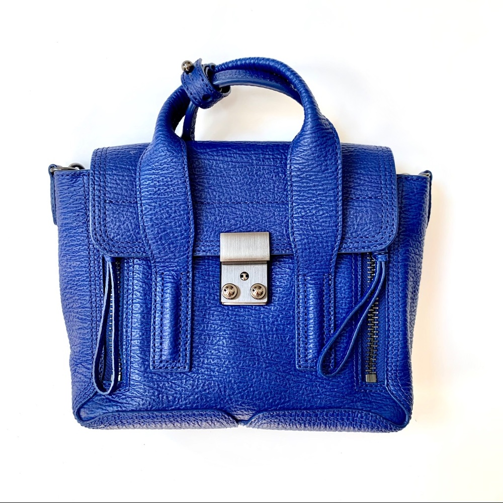 3.1 PHILLIP LIM | CLASSIC MINI PASHLI SATCHEL CROSSBODY LEATHER ELECTRIC BLUE